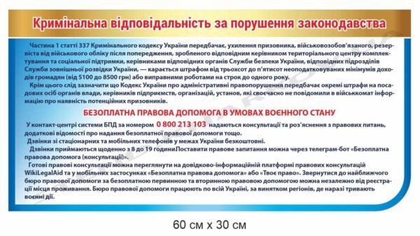 Стенди з військового обліку