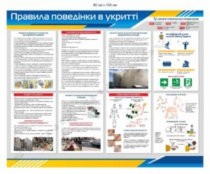Стенд “Правила поведінки в укритті”