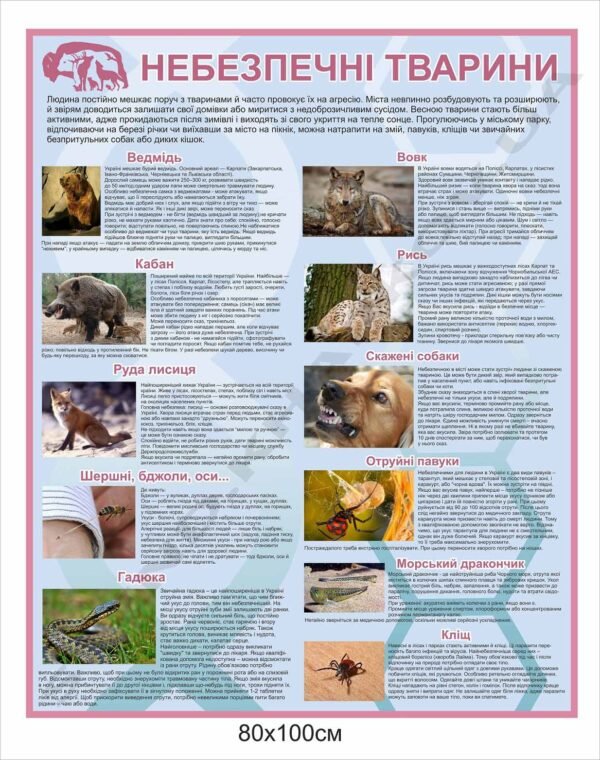 Стенд “Небезпечні тварини”