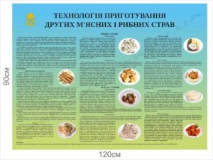Технологія приготування рибних і м’ясних страв – стенд