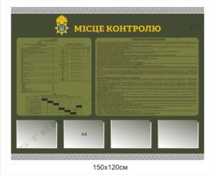 Стенд в їдальню для військових “Місце контролю”