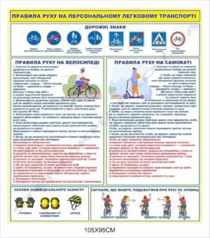 Стенд “Правила руху на персональному легковому транспорті”