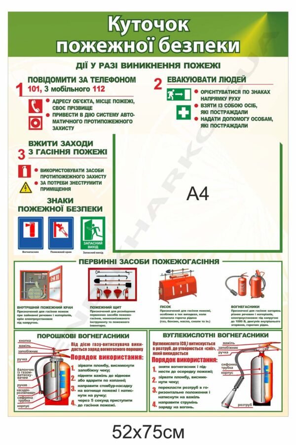 Куточок пожежної безпеки