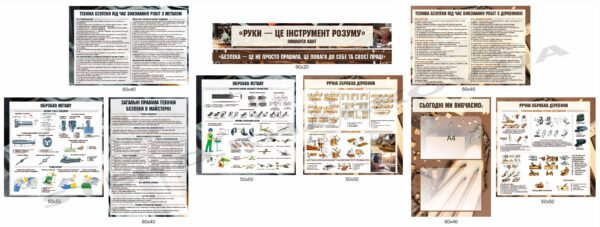Комплект стендів з трудового навчання для хлопців