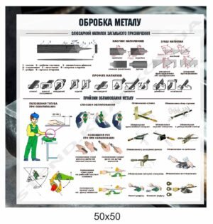 Прийоми обпилювання металу – стенд з трудового навчання