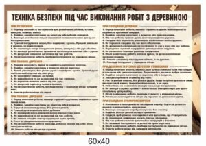 Стенд “Техніка безпеки при роботі з деревиною”