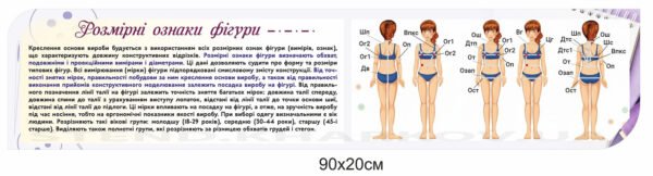 Розмірні ознаки фігури – стенд в кабінет технологій