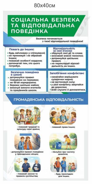 Стенд “Соціальна безпека та відповідальна поведінка”