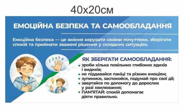 Стенд “Емоційна безпека та самообладання”