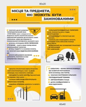 Заміновані предмети та місця – стенд з безпеки