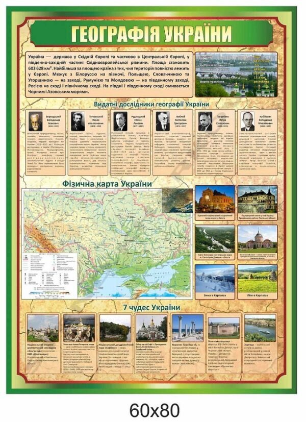 Стенд “Географія України”