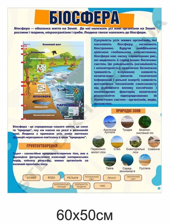 Біосфера – стенд в кабінет географії