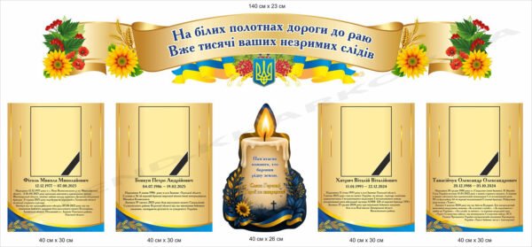 Комплект стендів пам’яті Героїв України