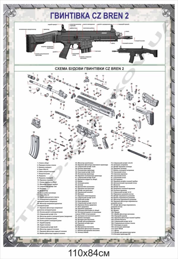 Інформаційний стенд “Гвинтівка CZ BREN 2”