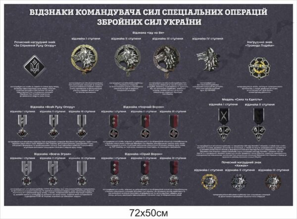 Стенд “Відзнаки командувача ССО”
